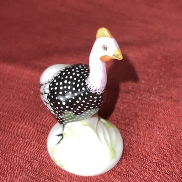 HEREND Hand Painted Porcelain GUINEA HEN GUINEA FOWL BIRD FIGURINE 2 15/16 inch - Picture 6 of 11